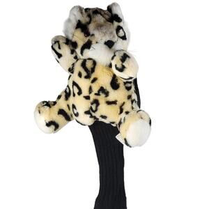 Golfer Pals Snow Leopard Plush Golf Club Cover Vintage
